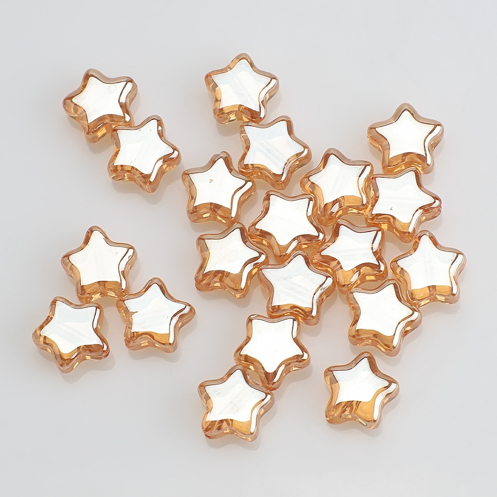 Nuevo colorido estrella de cinco puntas 8MM agujero medio colgante de cristal de bricolaje hecho a mano con cuentas de accesorios de joyería al por mayor image 17