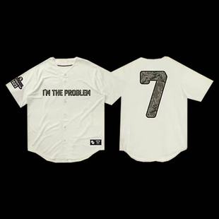 Cross-Border Mlb Yankees White Home Jersey DIY Player Sports Jogging Training Breathable Printed Baseball Uniform for Men