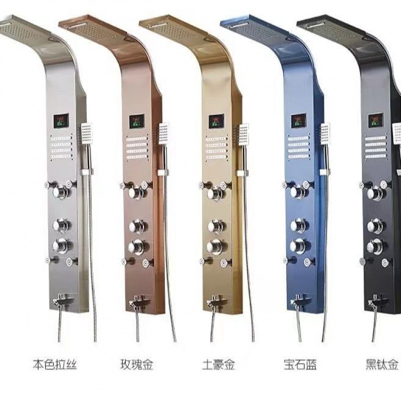 衛浴花灑淋浴屏套裝全銅淋雨噴頭恒溫淋浴器家用挂牆式沐浴噴淋頭