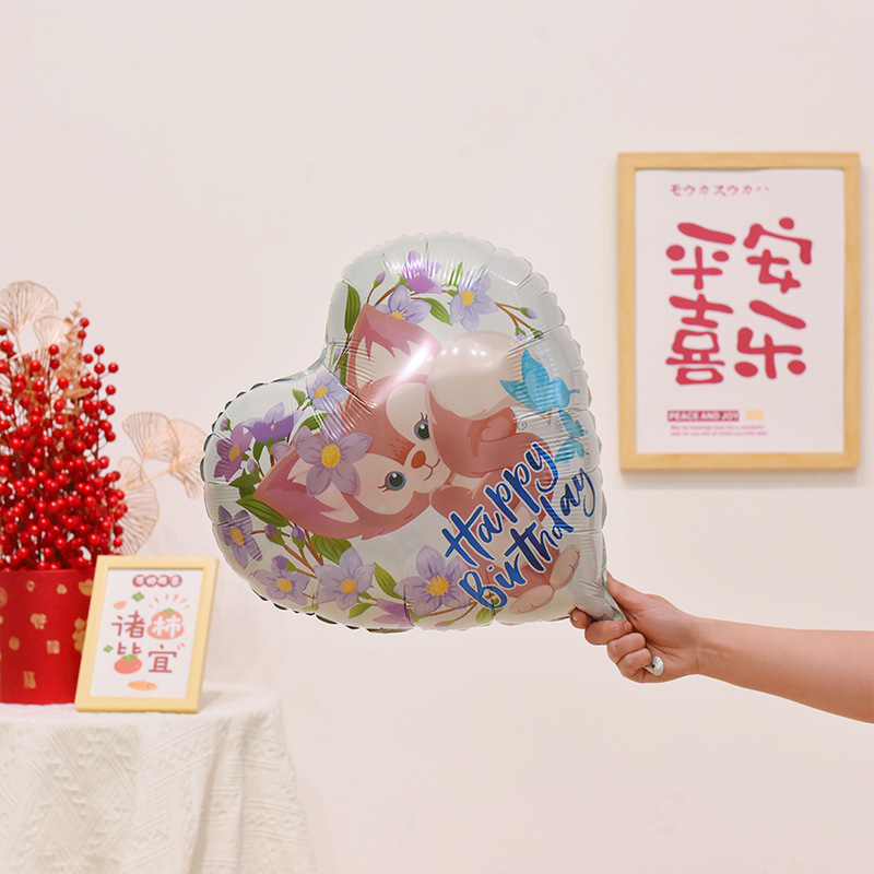 Dibujos animados conejo película de aluminio decoración de globos ambiente de fiesta de cumpleaños de bebé decoración de escena de disfraces de cumpleaños de niños suministros