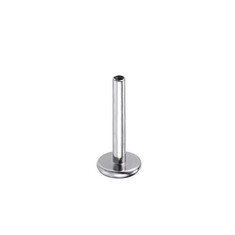 Customized G23 Titanium Internally Threaded Lip Nail Rod 16G (1.2mm) Flat Bottom Labret Stud for Tongue Ear Piercing detail image 8