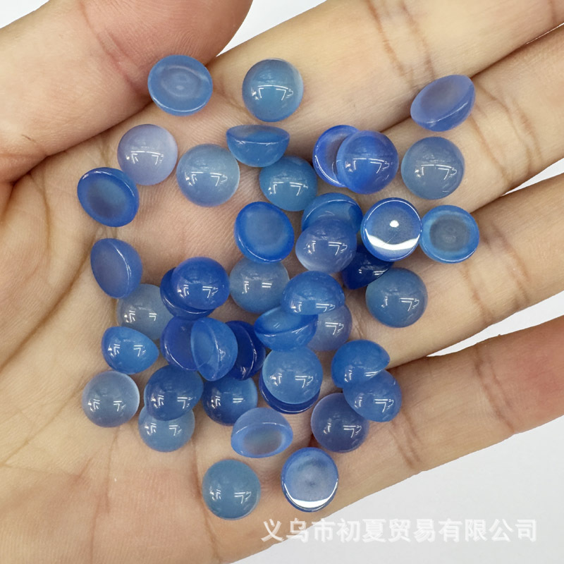 速売通爆金8mm天然石半円形戒面石パッチdiyビーズ部品卸売り