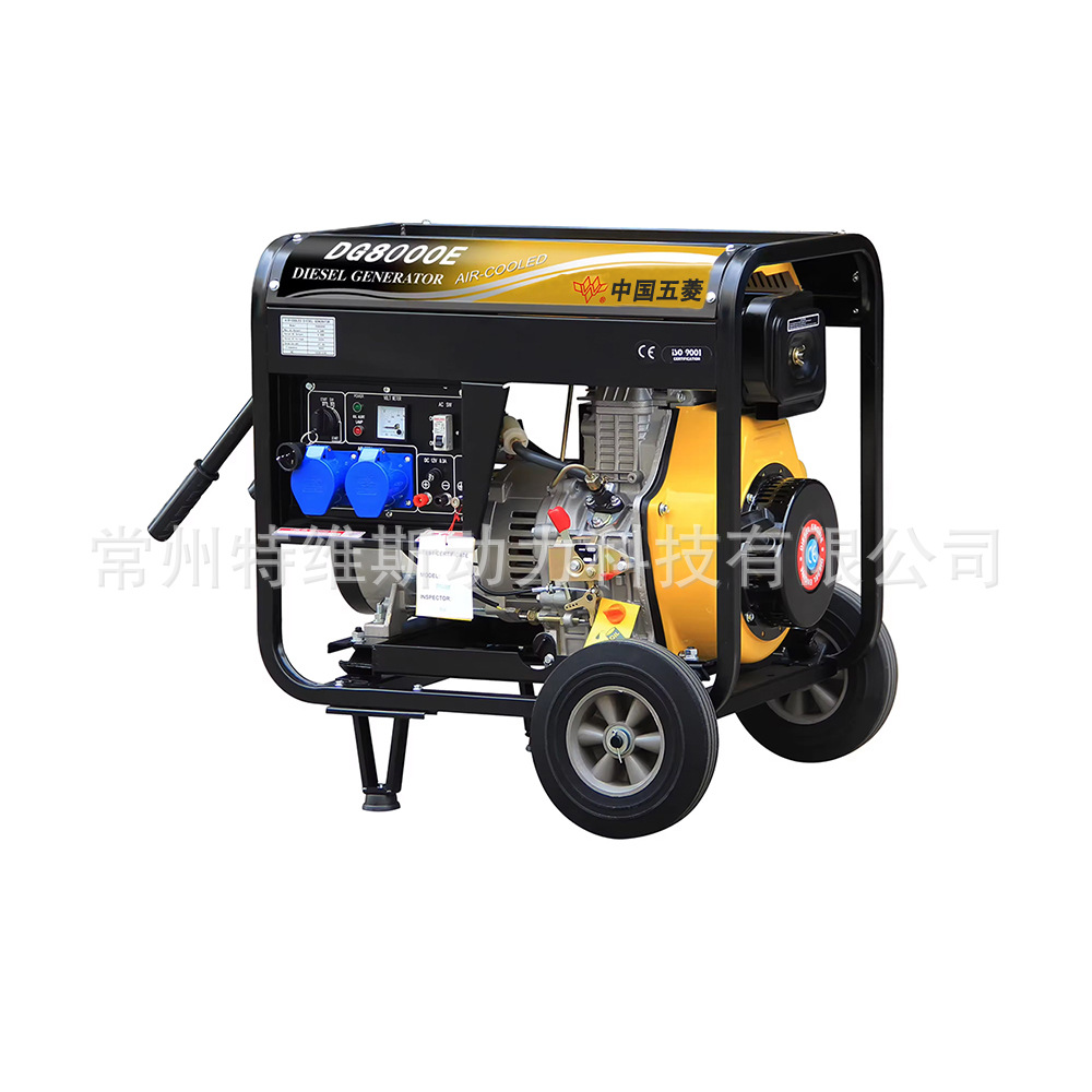Changzhou Wuling Electric Diesel-Powered 8000W Single/Three-Phase New Outdoor Generator Factory Battery Cross-Border Ce