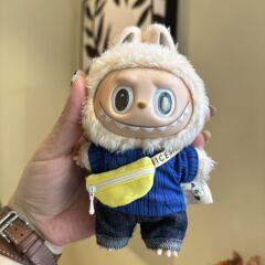 【仅套装】拉布布玩偶衣服配饰上衣牛仔裤带斜跨包包 拉布布衣服