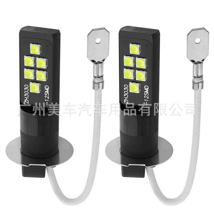 Производители выделяют мощные Автомобильные светодиодные противотуманные фары H3 H 1 881 880 3030 12 огней Светодиодные передние противотуманные фары