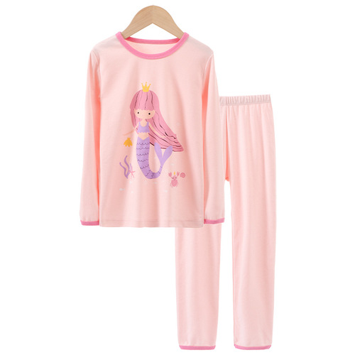 Children's Autumn Clothes and Autumn Pants Set New Cotton Class A Underwear Set Boys and Girls Home Clothing New Style