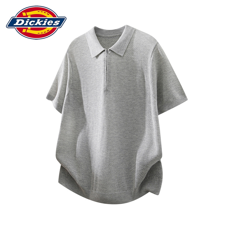 Dickies Special Edition Old Money Style Short-Sleeve T-Shirt Men's Knitwear Half-Sleeve T-Shirt Summer Round Neck Loose Casual Japanese Style