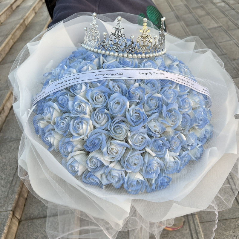 黒梅ソース、バラの花束、彼女へのバレンタインデーギフト、彼氏への誕生日プレゼント、ソーププリザーブドフラワー完成品|undefined