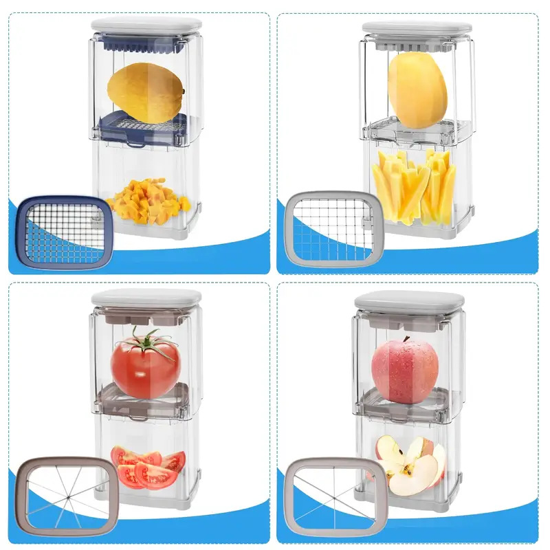 Cortador especial de papas fritas, cortador de rábano y pepino, cortador de verduras multifuncional para el hogar, cortador de tomate y manzana