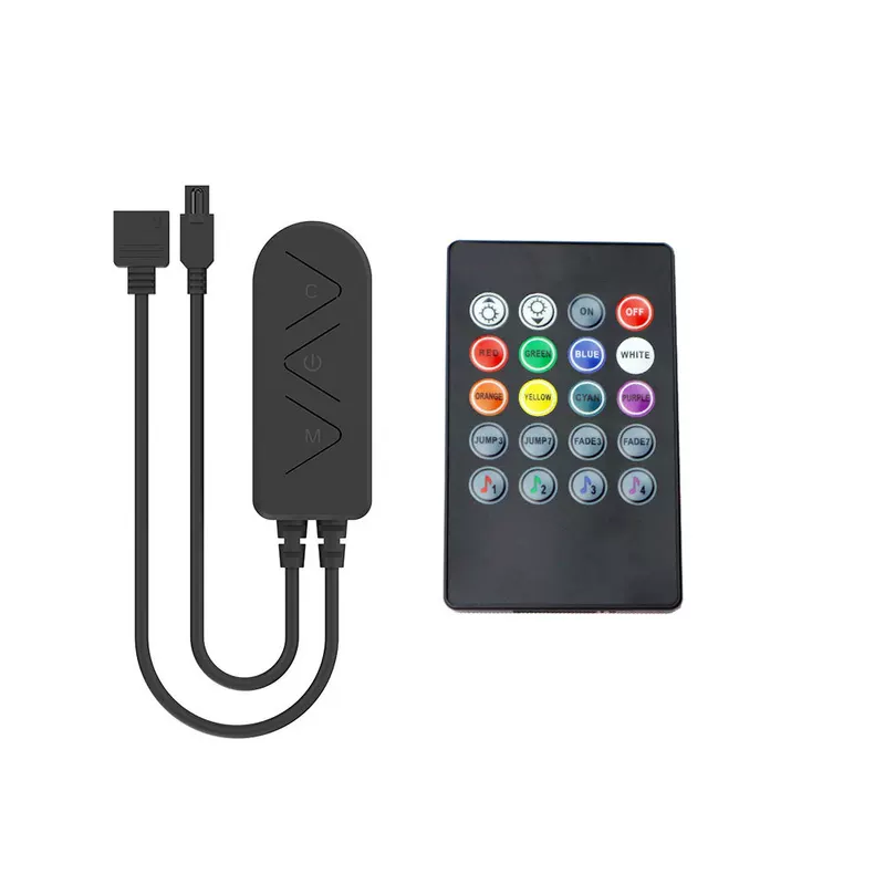 LED music controller, smartphone, colorful light strip, bluetooth, 20 keys