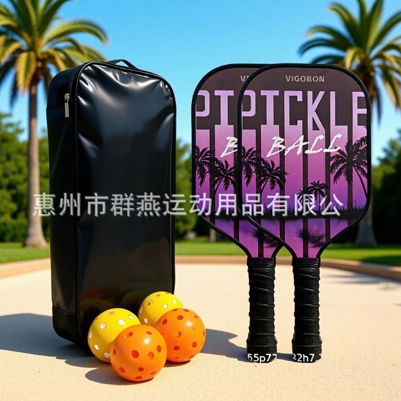 Cross-Border Pickleball Racket Set Made of Fiberglass Carbon Fiber Honeycomb Board, Lightweight and Specialized, Direct from the Source Factory