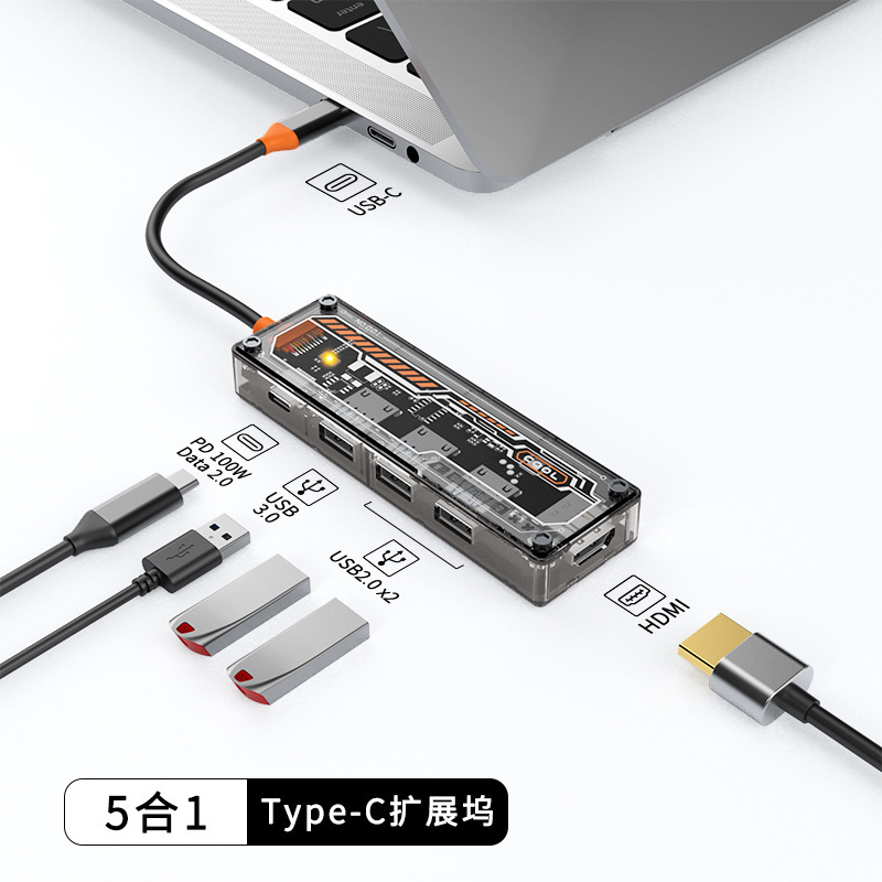 Typec Docking Station Expands USB Thunderbolt 3Hdmi Projection Converter Suitable for Apple MacBook Accessories