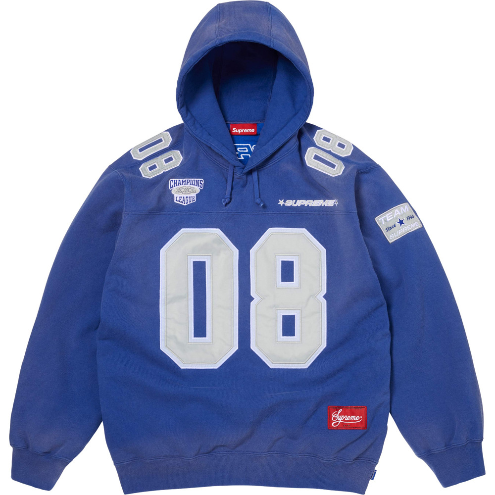 E622 XXL เสื้อสเวตเตอร์มีฮู้ด สีฟ้า / S