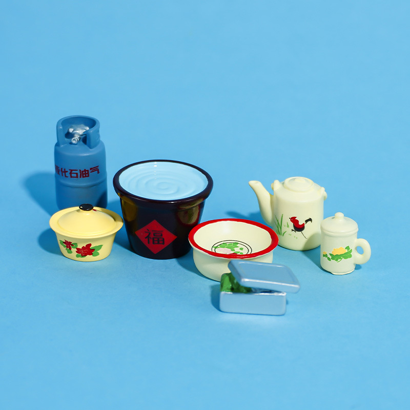 Micro paisaje retro nostálgico necesidades diarias adornos tanque de agua tanque de gas estufa de carbón calentador de agua accesorios para el hogar