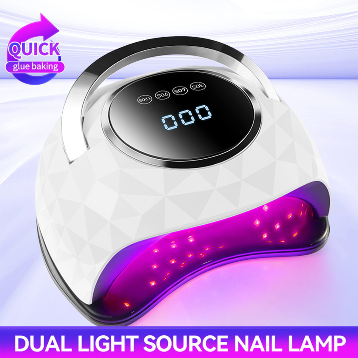 Máquina de fototerapia de secado rápido de uñas transfronteriza 288W 63 perlas de lámpara de alta potencia pegamento de horneado rápido pegamento de uñas al por mayor