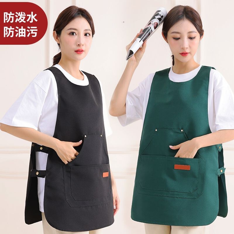 New Style Canvas Apron Vest for Kitchen Use, Stain-Resistant, Wear-Resistant, Suitable for Cooking, Milk Tea, and Catering Work, Water-Resistant New Style Canvas Apron Vest for Kitchen Use, Stain-Resistant, Wear-Resistant, Suitable for Cooking, Milk Tea, and Catering Work, Water-Resistant
