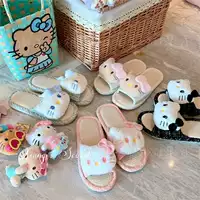 Новые красивые цельные уличные домашние пляжные туфли с милым котенком и ощущением наступления на дерьмо