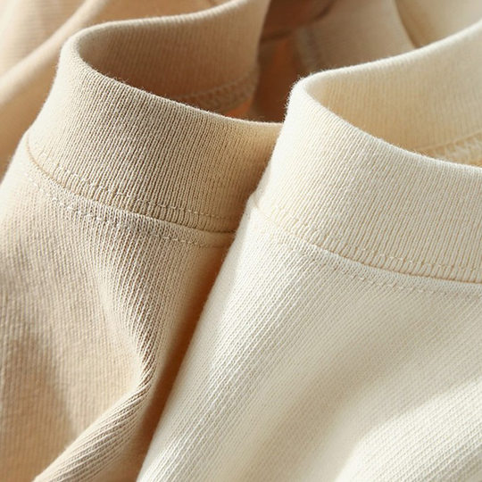 Japanese STyle HeavyweighT 240g Pure CoTTon ShorT-sleeved T-shirT for Women Pure WhiTe Thick Round Neck Loose T-shirT BoTToming ShirT Top for Men