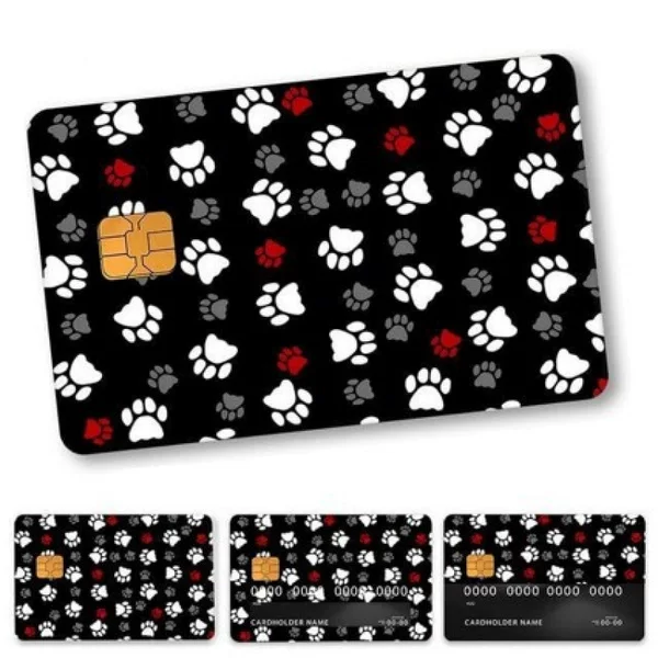 Cross-border new cartoon dog claw debit card/credit card sticker waterproof 2x 3.4 inch single/suit optional