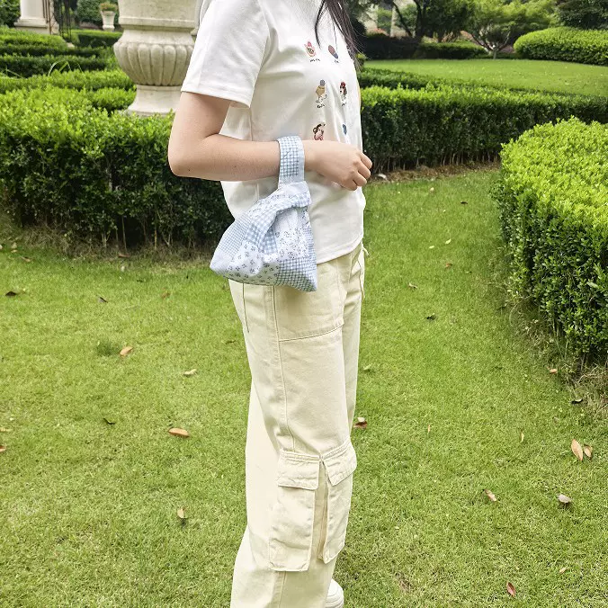 国风清新夏季手挽包手腕包手提手拿小包女手机零钱遛弯便携包