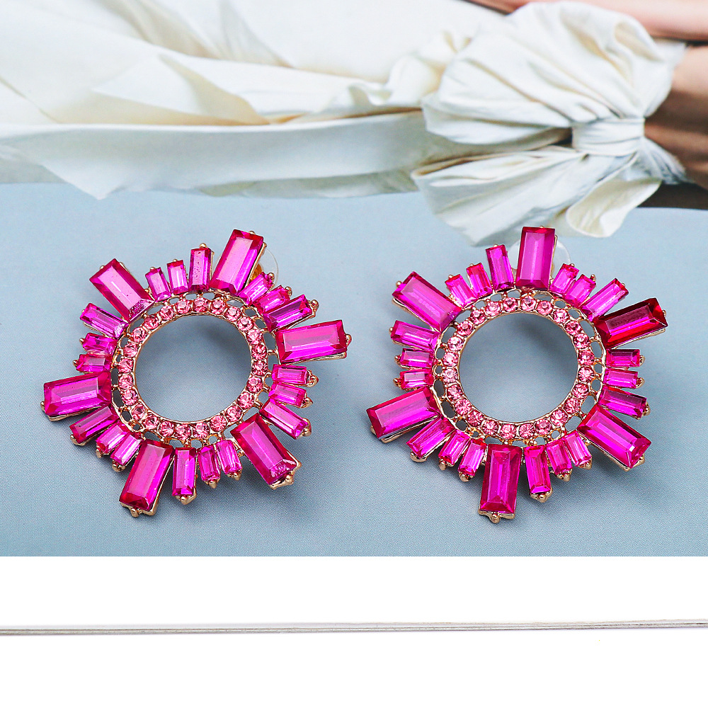 Retro Geometric Alloy Glass Women's Earrings 1 Pair display picture 17