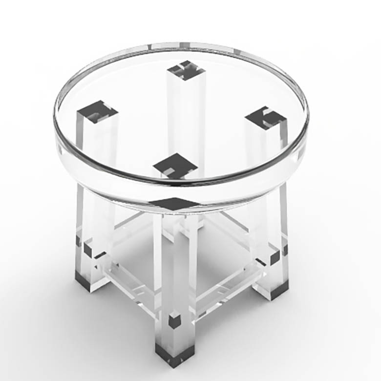 批发亚克力小圆凳家用有机玻璃小板凳浴室凳客厅塑料凳酒吧茶几凳