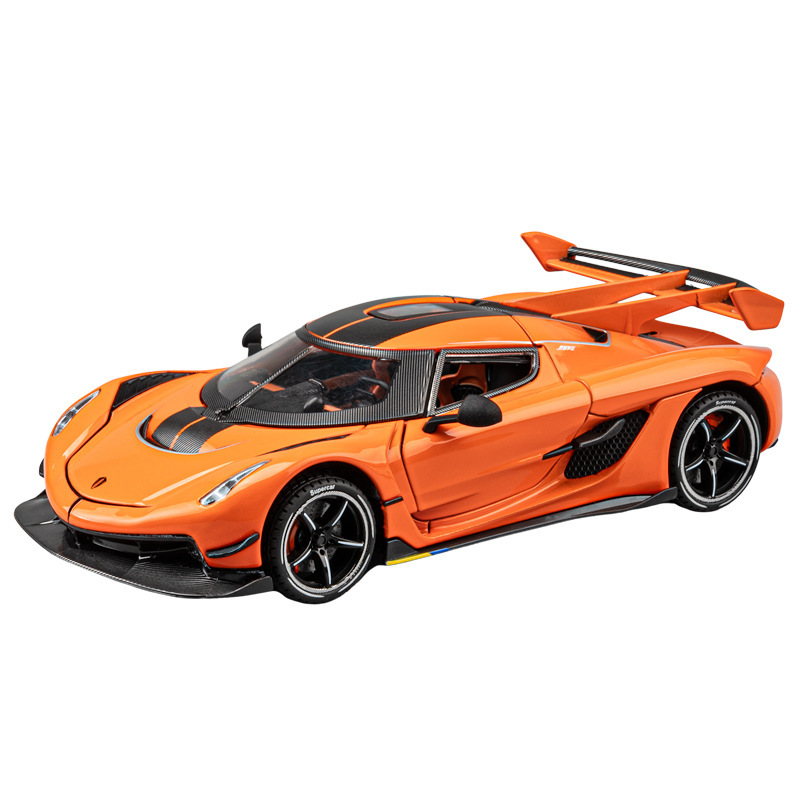 자동차 1:24 KOENIGSEG JESKO 시뮬레이션 슈퍼 러닝 합금 자동차 모델 사운드 및 라이트 백 자동차 장난감 자동차 세대
