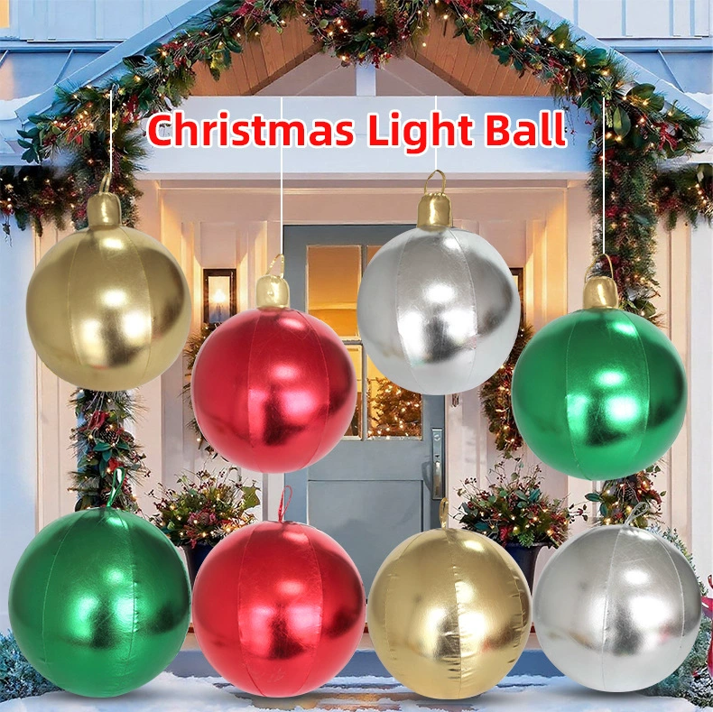 Надувной рождественский шар для улицы, украшение для двора, создающее праздничную атмосферу, подвесные украшения, рождественский шар для трансграничных вечеринок