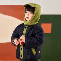 [Neck protector windproof] Baby hooded cotton jacket winter children's cotton jacket baby clothes girls' cotton jacket boys' children's clothing 