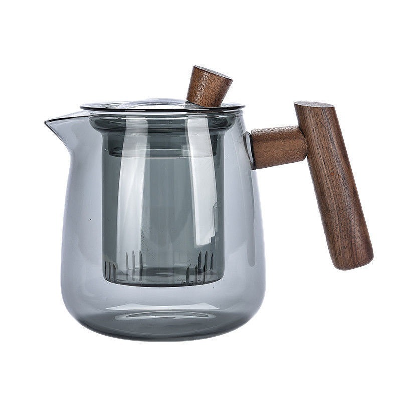 Venta al por mayor olla de yanxie tetera de vidrio estufa de cerámica eléctrica cocina de té de alta temperatura resistente filtro olla mango de madera mango lateral olla