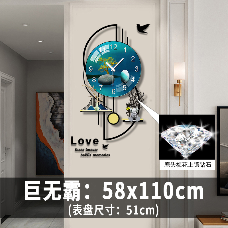 Reloj de arte, reloj, reloj de pared, sala de estar, hogar, moda, decoración de lujo ligero nórdico creativo, reloj simple, reloj de cuarzo en la pared