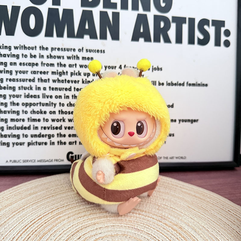 Solo ropa] colgante de 17cm caja ciega ropa de tela de tela de tela de tela de tela de tela de tela de tela de muñeca Labubu mono de tubo dulce mono lindo