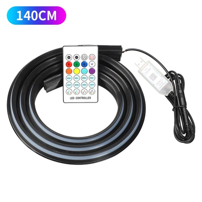 Cross-Border Popular Car Led Dashboard Silicone Ambient Light, Central Control Colorful Decorative Light, USB Front Windshield Light, No-Disassembly Required (Panel (Dashboard) işıqlandırması) - 140cm-symphony-app-remote-control