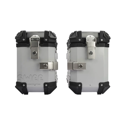 Motorcycle Tail Box Aluminum, Motorcycle trunk - 28l-side-box-silver
