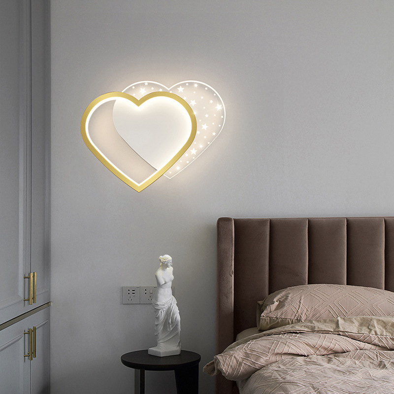 Lámpara de pared creativa, lámpara de cabecera de pasillo, lámpara de cabecera de luz moderna, lámpara de cabecera de luz nueva