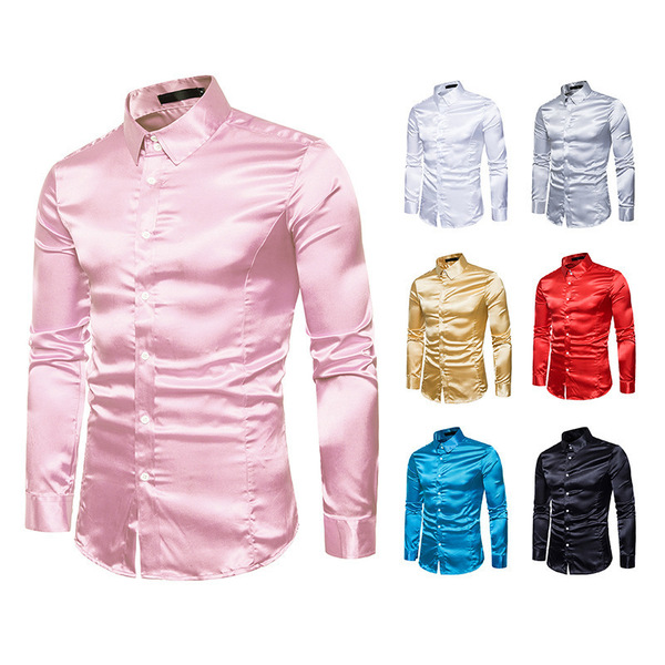 glossy long-sleeve for leisure
