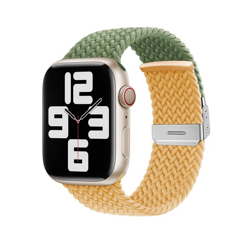 Contrast Color Nylon Woven Metal Buckle Strap Suitable for Apple Watch 9 10 S11 iWatch Color-Blocked Wristband Contrast Color Nylon Woven Metal Buckle Strap Suitable for Apple Watch 9 10 S11 iWatch Color-Blocked Wristband