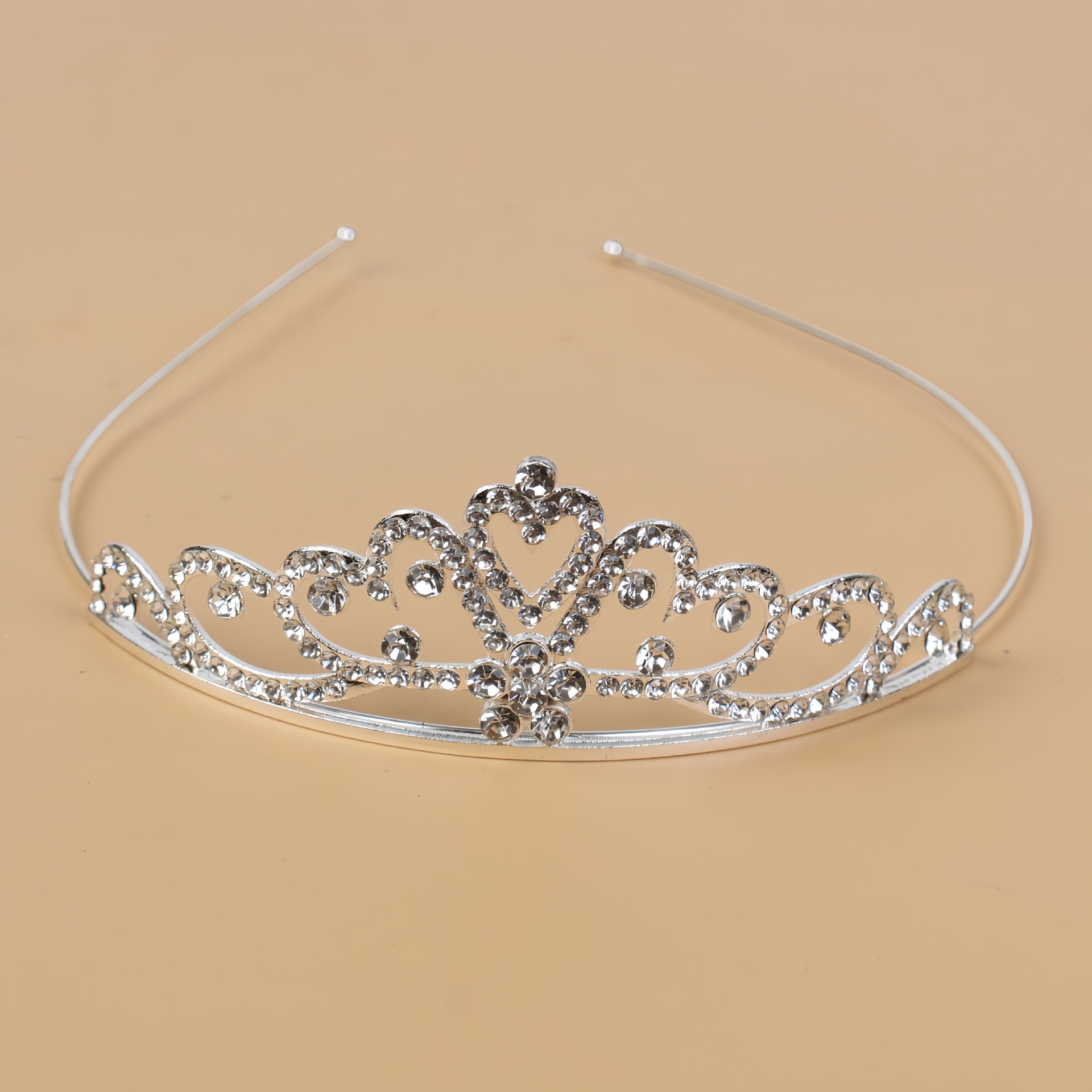 Princesa de cristal coreana corona de novia diamante de cristal anillo de cabello estudio de fotos accesorios para el cabello vestido de boda