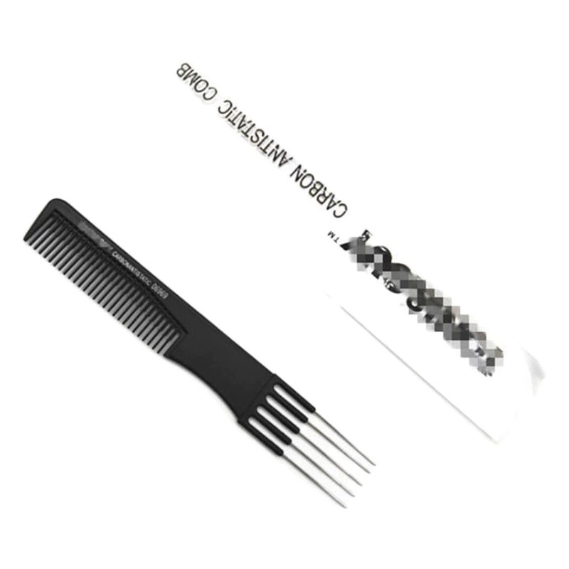 Расческа Tony Gai, прямые поставки с завода, расческа с заостренным концом, двусторонняя расческа со стальными зубцами, пластиковая расческа для парикмахерских и стрижки.
