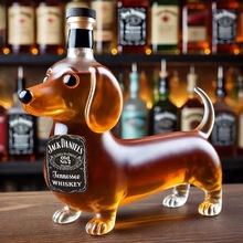 �羳 Funny French Bulldog Whiskey Bottle ��Ȥ����ʿ�ɾ�ƿ