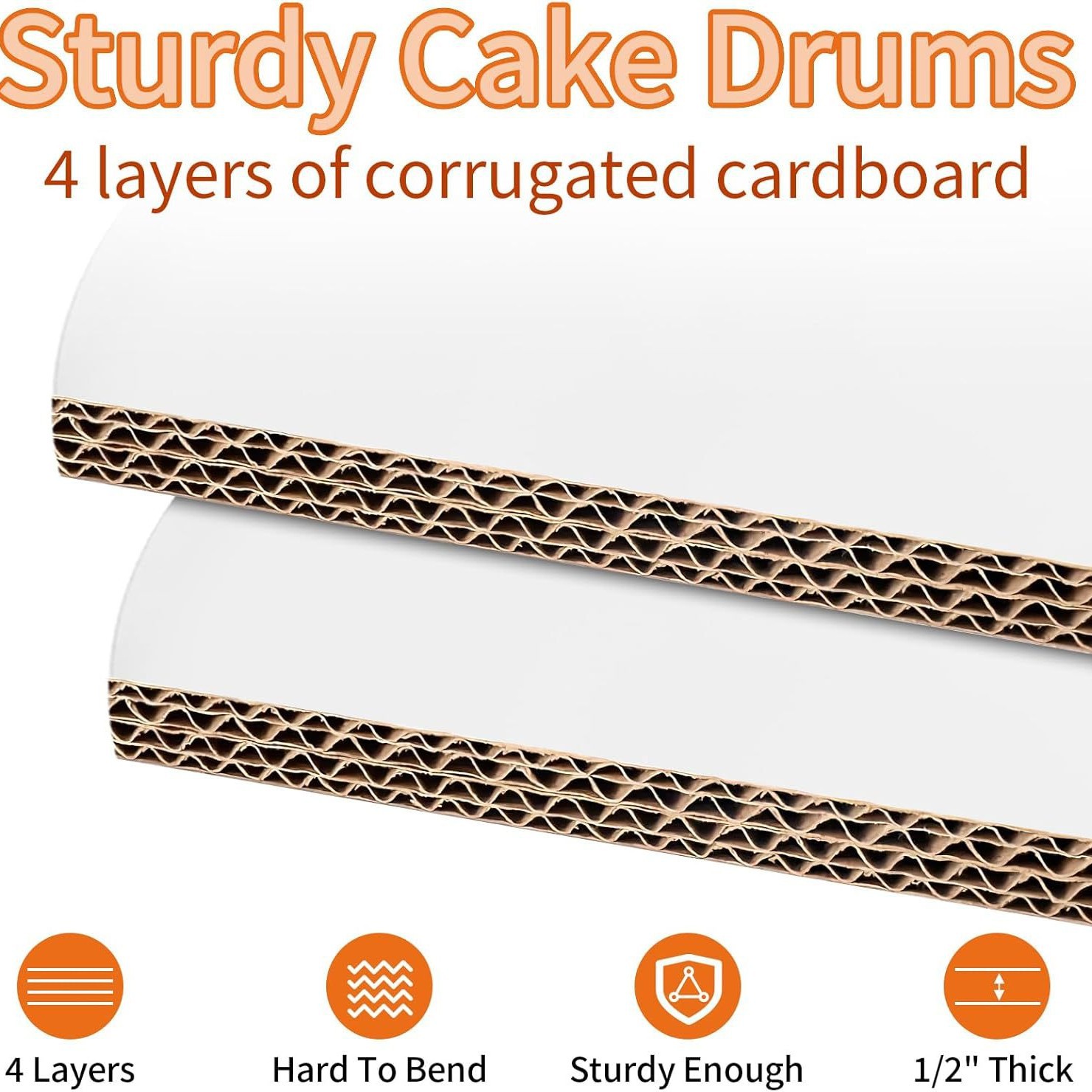 81012 pulgadas redondeadas a prueba de agua y aceite base de pastel grueso placa de pastel de cumpleaños horneado bandeja de decoración lote