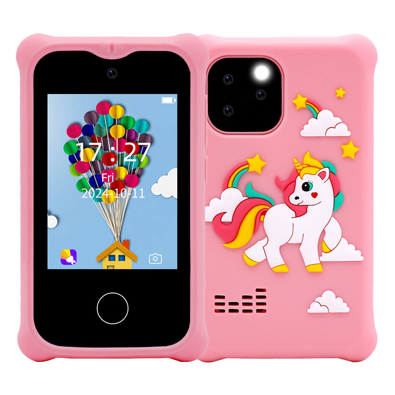 Dinosaurios Caballo Arcoíris Fotografía Video Juegos Regalos Puzzles Máquina de Educación Primaria Pantalla táctil Cámara de teléfono móvil para niños image 1
