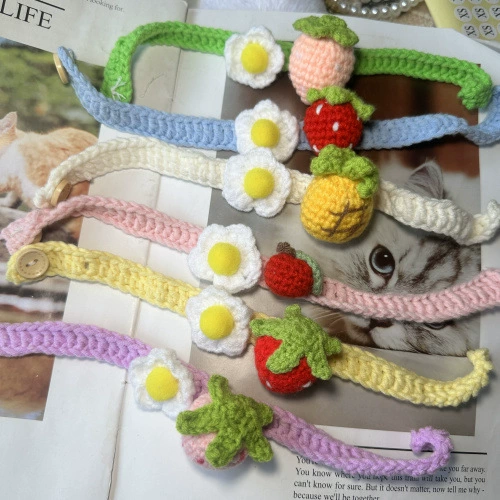 Домашнее животное кошка собака ручной крючок шерстяной вязаный шарф воротник Британский Короткий Красивый короткий кукольный цветок милые украшения оптом