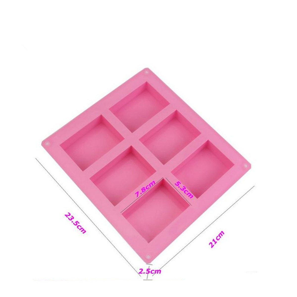 硅胶六格肥皂模  巧克力硅胶模具 长方形 批发价食品级硅胶蛋糕模