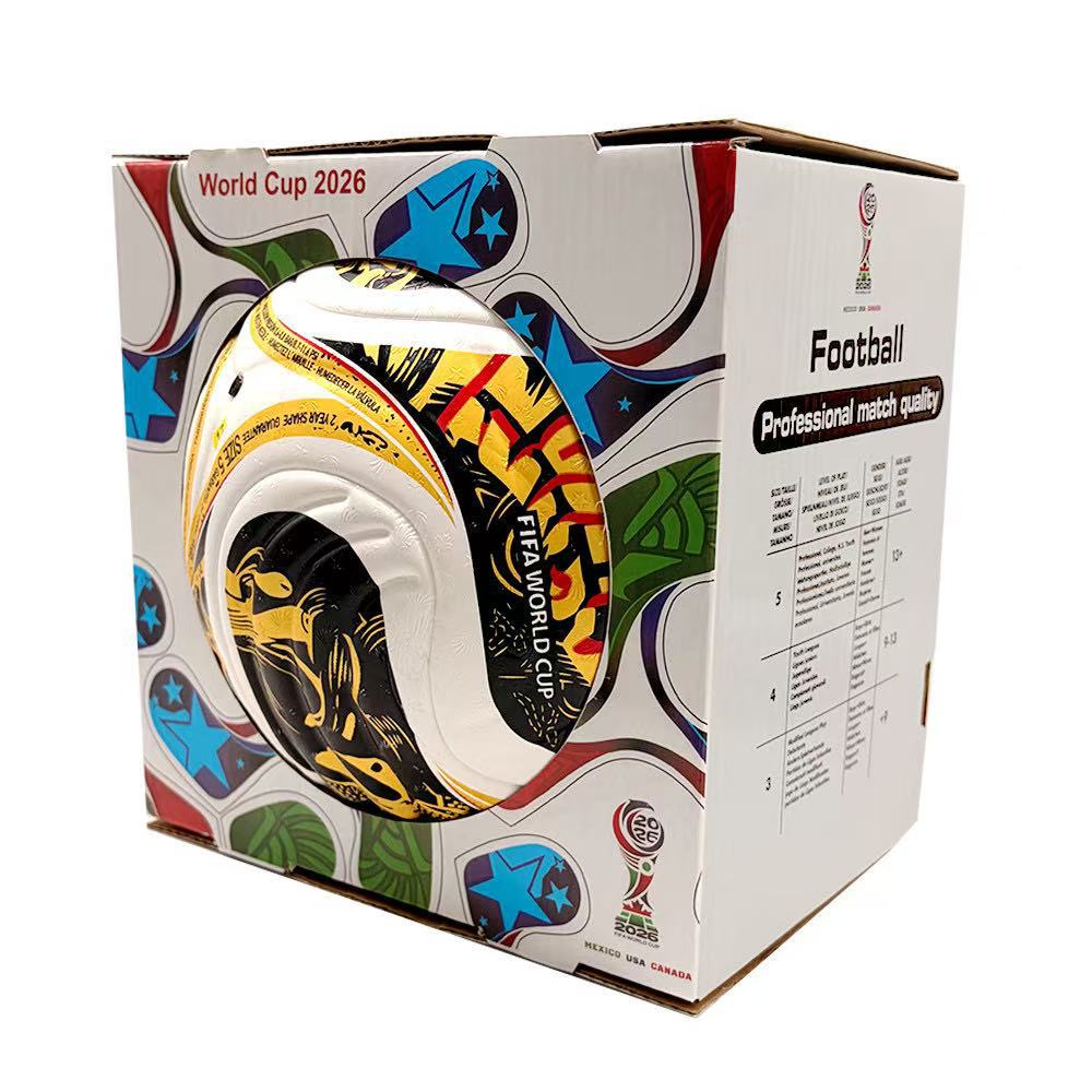 Copa del Mundo de fútbol a medida 2026 EE.UU., Canadá, India, India, máquina de unión en caliente, PU / PVC, No.5, No.4, comercio exterior de fútbol mayorista