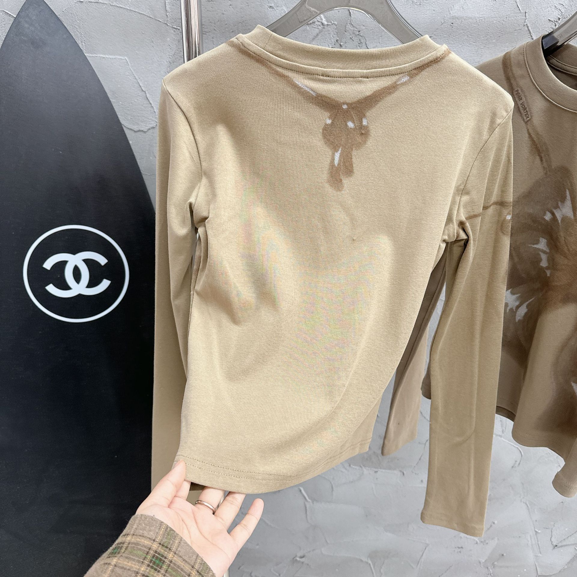 난유 하이 퀄리티 가을 트렌디 한 스파이스 소녀 활 프린트 긴팔 티셔츠 여성용 슬림핏 슬리밍 올 매치 탑 트렌디