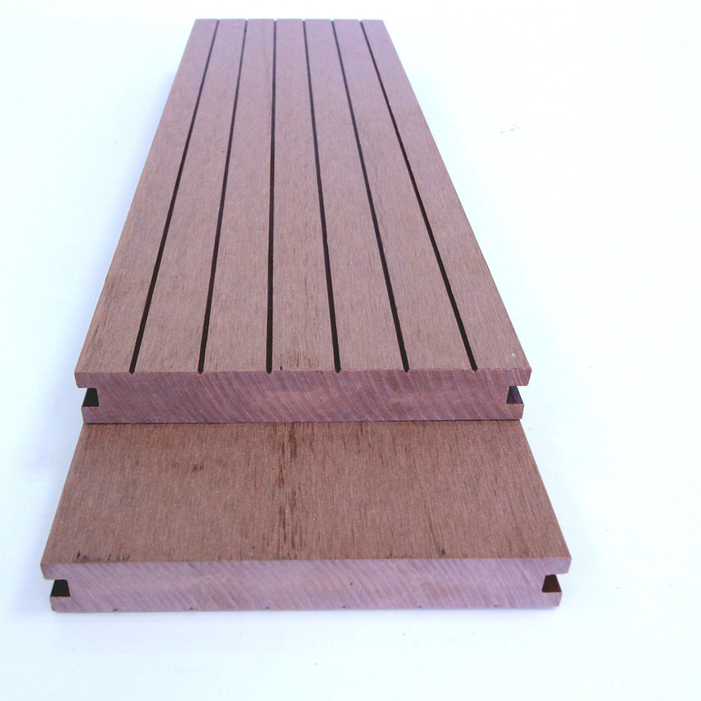Placa decorativa al aire libre del patio de madera del patio 140*20 del jardín del piso de madera plástico sólido al aire libre de madera de la fábrica anticorrosión image 5