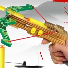 メーカー無殺傷力スポンジソフト弾吸盤玩具弓牛角クロスボウカラープリント木製弓矢子供屋外射撃