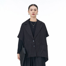 欧美气质原创设计感外套2025秋季新款大码女装宽松显瘦上衣32308