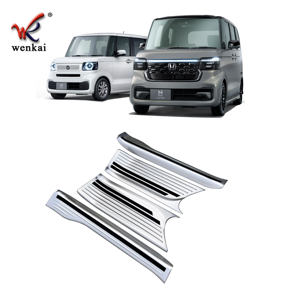 Adecuado para Honda 23 N-BOX modificado pedal de bienvenida JF5 JF6 especial puerta Acero inoxidable alféizar protección